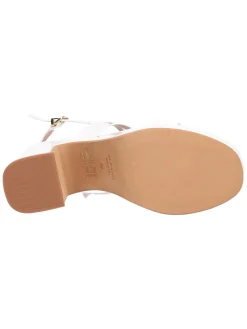 Sandalo con tacco largo Albano da donna bianco