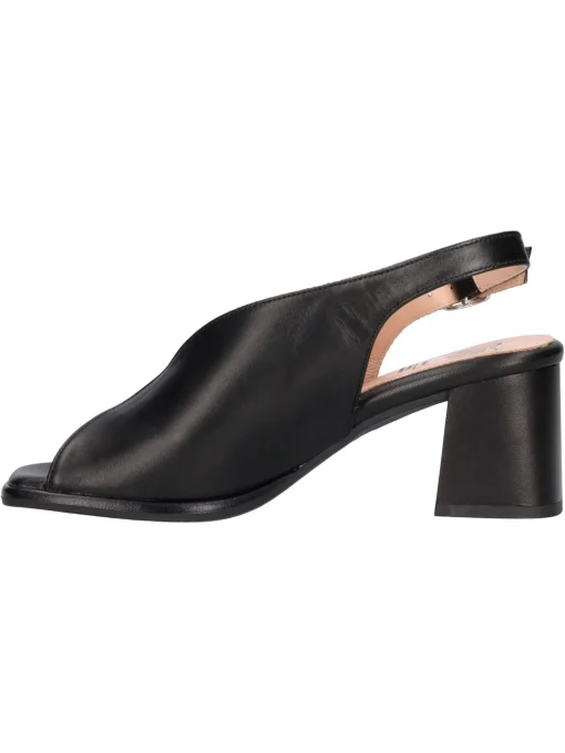 Sandalo con tacco largo Confort da donna nero