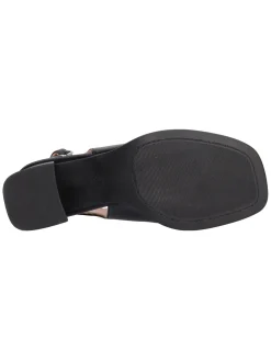 Sandalo con tacco largo Confort da donna nero