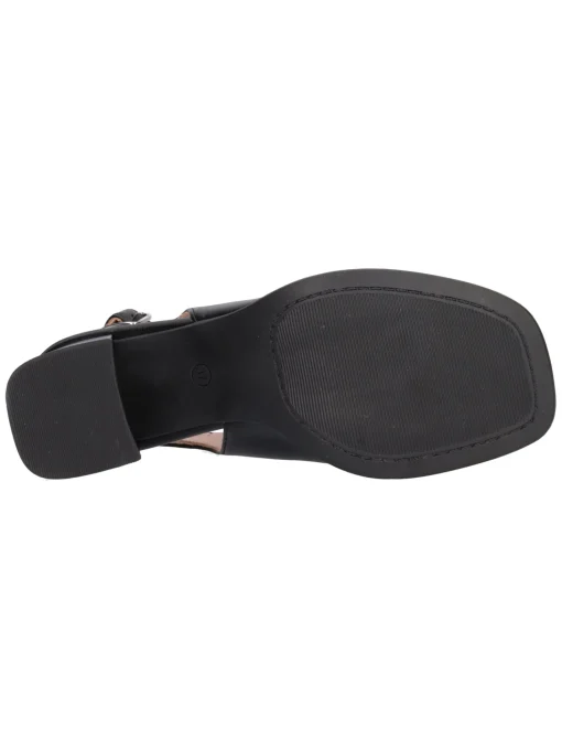 Sandalo con tacco largo Confort da donna nero
