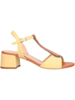 Sandalo con tacco largo Liviana da donna giallo