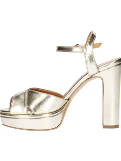 Sandalo con tacco largo Liviana da donna platino