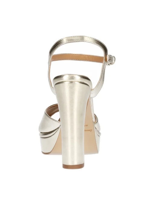Sandalo con tacco largo Liviana da donna platino