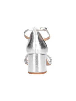 Sandalo con tacco largo Liviana da donna argento metal
