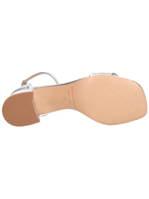Sandalo con tacco largo Liviana da donna argento metal