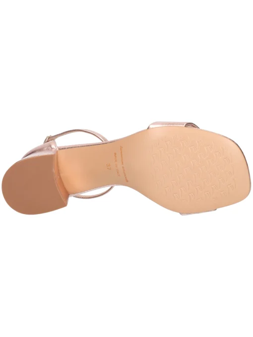 Sandalo con tacco largo Liviana da donna cipria metal