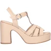 Sandalo con tacco largo Nero Giardini da donna beige