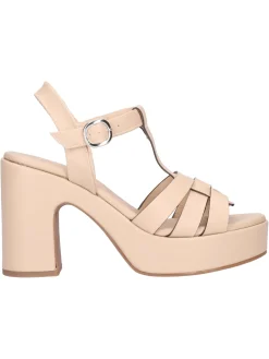 Sandalo con tacco largo Nero Giardini da donna beige