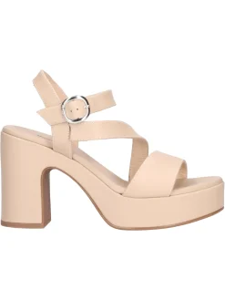 Sandalo con tacco largo Nero Giardini da donna beige