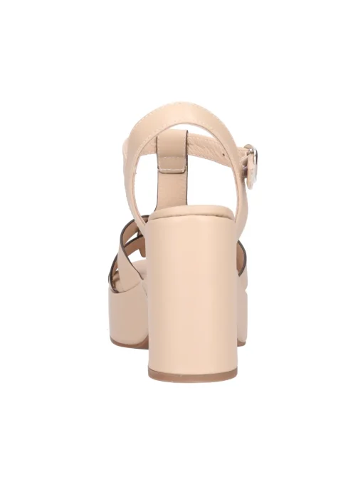 Sandalo con tacco largo Nero Giardini da donna beige