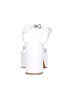 Sandalo con tacco largo Nero Giardini da donna bianco
