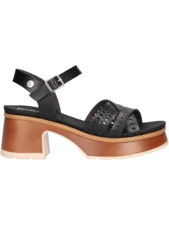 Sandalo con tacco largo Refresh Vegan da donna nero