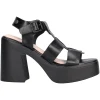 Sandalo con tacco largo Refresh Vegan da donna nero