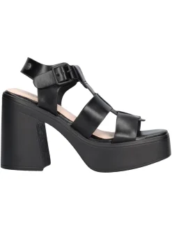Sandalo con tacco largo Refresh Vegan da donna nero