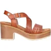 Sandalo con tacco largo Refresh Vegan da donna cuoio