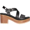 Sandalo con tacco largo Refresh Vegan da donna nero