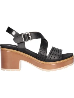 Sandalo con tacco largo Refresh Vegan da donna nero