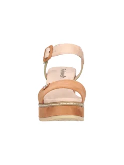 Sandalo con tacco largo Refresh Vegan da donna cuoio