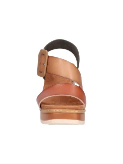 Sandalo con tacco largo Refresh Vegan da donna cuoio
