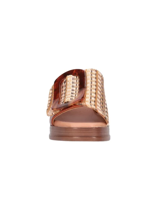 Sandalo con tacco largo Refresh Vegan da donna cuoio