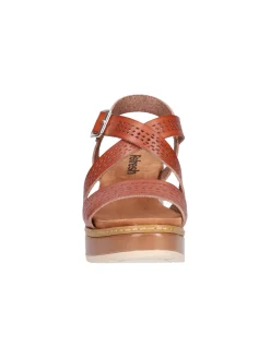 Sandalo con tacco largo Refresh Vegan da donna cuoio