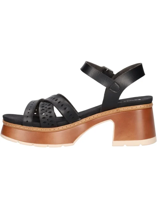Sandalo con tacco largo Refresh Vegan da donna nero