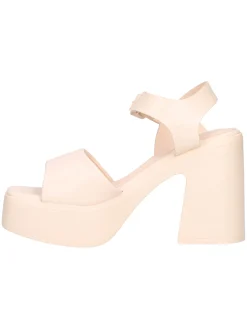 Sandalo con tacco largo Refresh Vegan da donna avorio