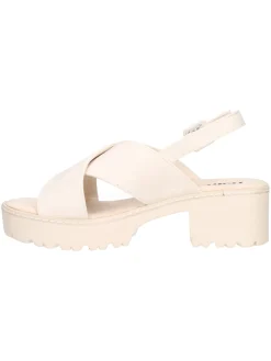 Sandalo con tacco largo Refresh Vegan da donna avorio