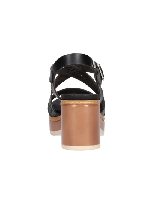 Sandalo con tacco largo Refresh Vegan da donna nero
