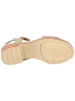 Sandalo con tacco largo Refresh Vegan da donna cuoio