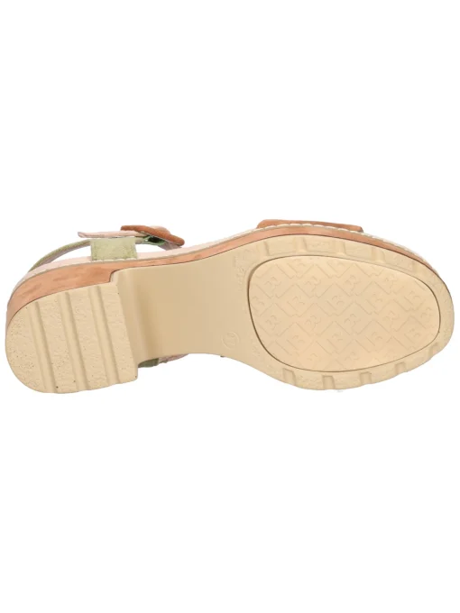 Sandalo con tacco largo Refresh Vegan da donna cuoio
