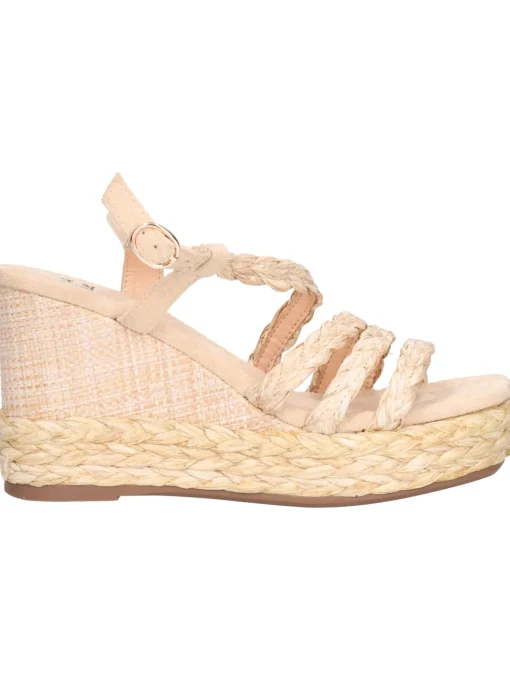 Sandalo con zeppa Alma Blue da donna beige