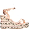 Sandalo con zeppa Altrimenti da donna laminato rosa