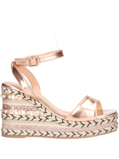 Sandalo con zeppa Altrimenti da donna laminato rosa