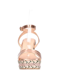Sandalo con zeppa Altrimenti da donna laminato rosa