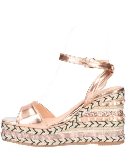 Sandalo con zeppa Altrimenti da donna laminato rosa