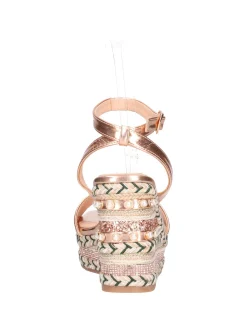 Sandalo con zeppa Altrimenti da donna laminato rosa