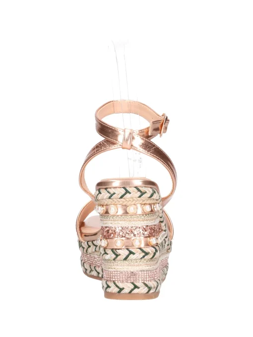 Sandalo con zeppa Altrimenti da donna laminato rosa