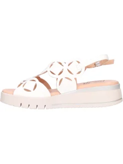 Sandalo con zeppa bassa Confort da donna bianco