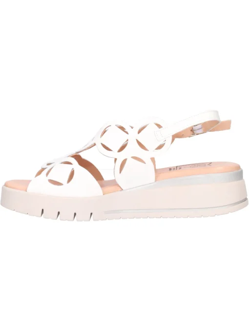 Sandalo con zeppa bassa Confort da donna bianco