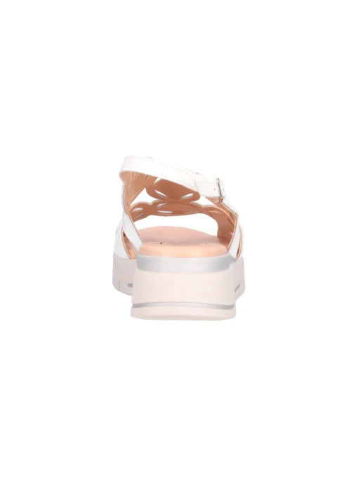 Sandalo con zeppa bassa Confort da donna bianco