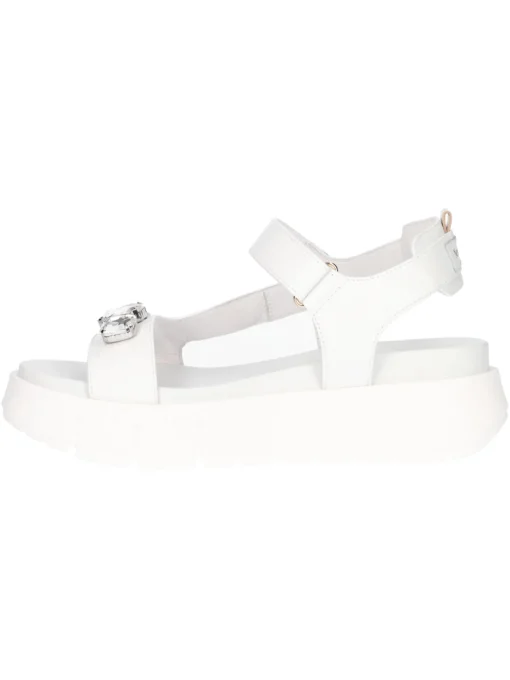 Sandalo con zeppa bassa Nero Giardini da donna bianco