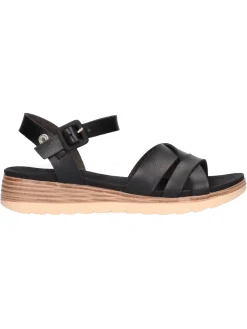 Sandalo con zeppa bassa Refresh Vegan da donna nero