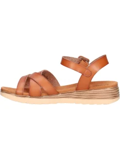 Sandalo con zeppa bassa Refresh Vegan da donna cuoio