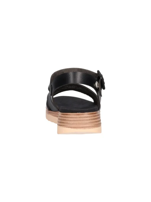 Sandalo con zeppa bassa Refresh Vegan da donna nero