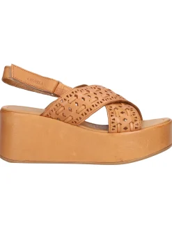 Sandalo con zeppa Carmela da donna cuoio