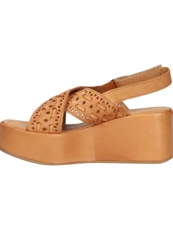 Sandalo con zeppa Carmela da donna cuoio
