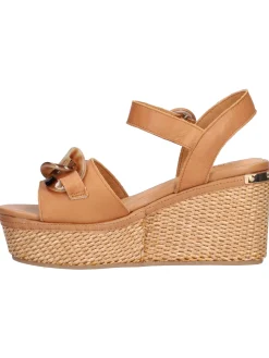 Sandalo con zeppa Carmela da donna cuoio