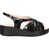 Sandalo con zeppa Confort da donna nero