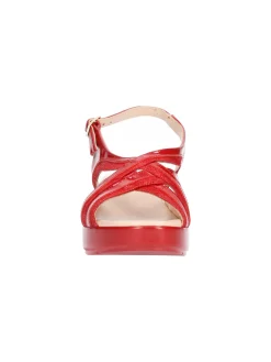 Sandalo con zeppa Confort da donna rosso